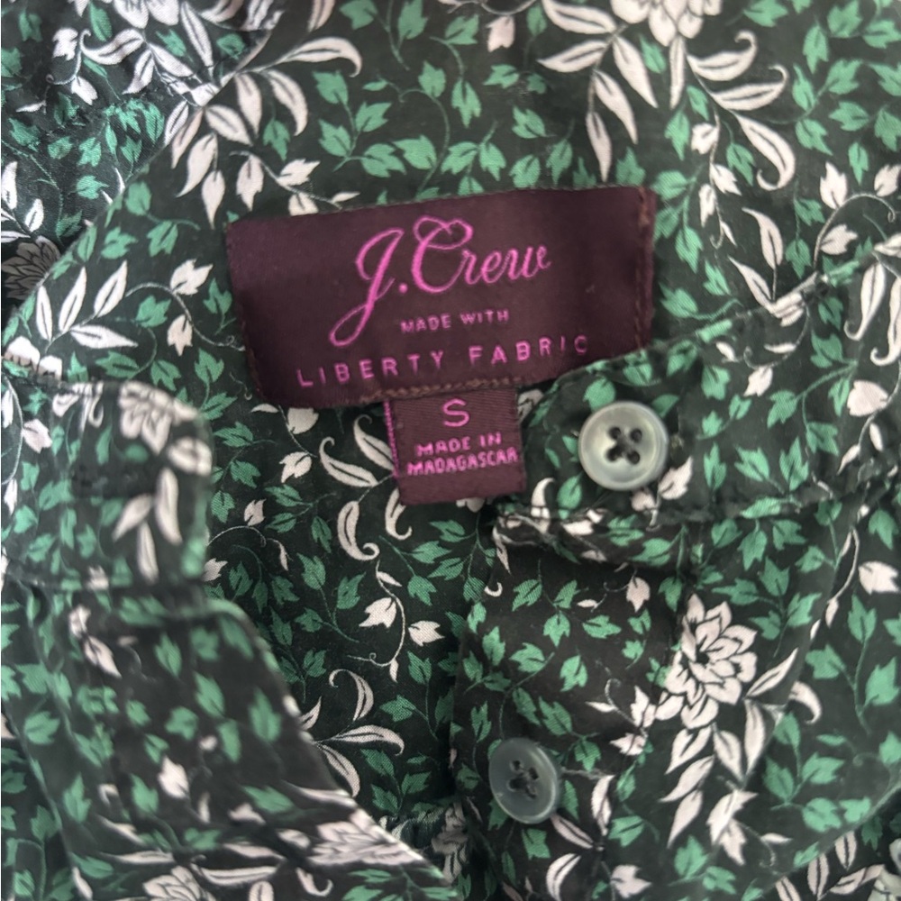 J.Crew Ruffle Sleeve Blouse Mixed Franklyn Floral print Liberty London - Picture 6 of 6